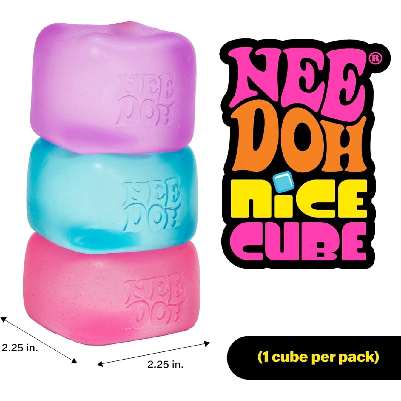 NeeDoh Nice Cube - Solid Squish - Pink - Image 4